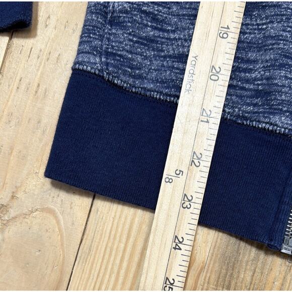 Express Fleece Hoodie Womens Full Zip Color Block XS Blue Drawstring - Picture 5 of 7